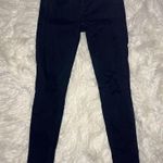American Eagle super super stretch jegging distressed black denim sz 4 regular Photo 2