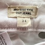 Madewell Mid Rise Kick Out Crop Jeans White Size 24 Straight Ankle Denim Pants Photo 8