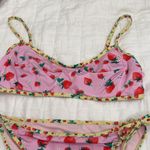 Bananamoon Strawberry Print Bikini Set sz M Pink Size M Photo 2