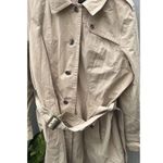 Pendleton Vintage Women’s Size XL Khaki Brown Long Trench Pea Coat Belt Strap Photo 1