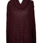 Altar'd State Altar’d State Maroon Burgundy Cowl Neck Oversize Sweater Long Sleeve Size Medium Photo 0