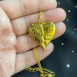 Angel Wings Necklaces Pendant with Saying Love Heart Pendant Necklace for Women Gold Photo 3