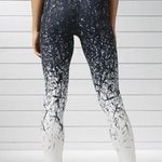 Reebok Women's Cardio Spike Training Black and White Speckle Leggings Size XS Photo 2
