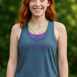 Ideology  Tank Top with Sports Bra Blue Purple Women's Size M Photo 0