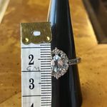 Genuine Aquamarine Blue Diamond Sterling Silver Ring Size 8.75 Photo 6