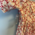 Free People Dress Red & Cream Floral She’s a Dream Midi Dress Sz 4 NWOT *READ* Photo 4