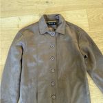 LIONESS Coat Faux Leather Long Length Size XS Brown Beige Photo 1