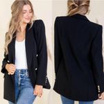 Generation Love NWT Max Crepe Black Blazer $415 Photo 1