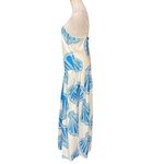 Ocean Breeze Seashells Linen Blend Sleeveless Sheath Vacation Maxi Dress Size M White Size M Photo 5