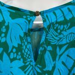 Escapada Escapade Living women's green blue sleeveless casual relaxed pineapple dress S Photo 4