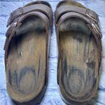 Birkenstock Arizona Soft Footbed Women Metallic Rose Gold Leather Sandal Size ? Photo 6