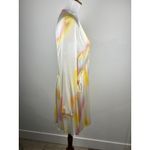 JAAF Organic Silk Mini Dress Aura Light Print V Neck Mini Dress Long Sleeve Pink Size L Photo 14