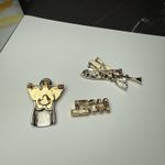 Angel / Noel Christmas Holiday Lot Of 3 Brooch Pin Angels 1 LC Gold Photo 12