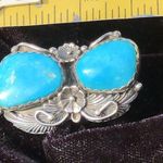 Navajo Handmade Ring 925 Silver Tuquoise sz 7 Artist Signed Peterson Johnson Photo 1