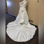 David's Bridal  Off-Shoulder White Wedding Dress Photo 3