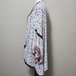 New Directions Blue & White Floral Lantern Sleeve Curvy Kimono Plus Size Size undefined Photo 4