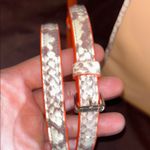 Coach  Tan and Snakeskin Structured Leather Satchel/Crossbody and Dustbag Photo 4