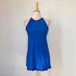 Vintage 90s Blue Reversible Cocktail Dress Size 8 Photo 6