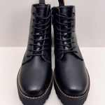 French Connection  Combat Boots Size 8.5 Black Lace Up Chunky Heel NEW‎ Photo 3