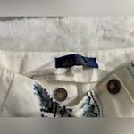 Francesca's Francesca’s White and Blue Embroidered Skirt Photo 1