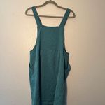 SheIn Teal Blue Midi Dress Overalls SZ M Button-Up Sleeveless Vest Cottagecore Photo 6