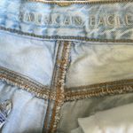 American Eagle  Outfitters Blue Jean Mom Shorts High-Waisted Distressed Photo 3