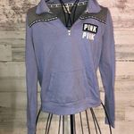 PINK - Victoria's Secret PINK VICTORIA’S SECRET quarter zip sweatshirt purple and gray XS PINK VS top​ Photo 0