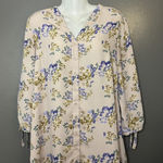 Joan Rivers  Blouse Womens 6 Pink Floral Button Front 3/4 Sleeve Tunic Top Photo 0