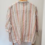 Unique spectrum  Tan Striped Long Sleeve Button Up 3X Photo 1