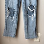 PacSun High Rise Straight Leg Raw Hem Distressed Denim Jeans Photo 3