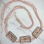 Womens Chunky Shell Chip Studded Tie Belt Boho Medium (M) Large (L) ✨ Pink Photo 14