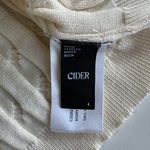 Cider  Ivory Cream Cable Knit Cropped Polo Tiny Tee Size Large Photo 4