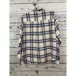 Women's Ocean + Coast Plaid Shirt L White Blue White Size L Photo 5