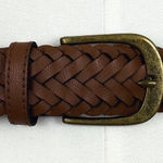 Vintage 90’s Woven Braided Belt in Brown | Size L/XL Photo 0