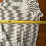 Rachel Zoe Short Sleeve Women's V-Neck Blue White Stripe Cutout T-Shirt Medium Photo 4