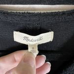 Madewell Womens Sweater Small Black Pullover Long Sleeve Cotton V-Neck Photo 3