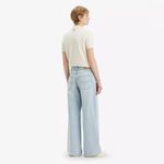 Levi's NWT  Xl Baggy Straight Women's Jeans 27X31 Light Blue  Removable Belt Photo 5