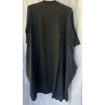 Meo Meli Linen Duster Cardigan Dark Grey Button Tab Sleeve Lagenlook Flow Italy Size XL Photo 4