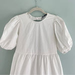 ZARA  Tiered Poplin Dress White Photo 6