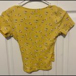 Hollister COPY -  yellow with flower print baby tee in xs Photo 3