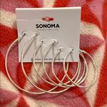 Sonoma Silver Hoop Earrings Set of Three Photo 0