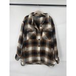 Members Mark Plaid Shacket Women XL Brown Western Cabincore Outdoor Academia Photo 1