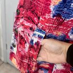 Chico’s Button Up Lightweight Utility Jacket Women’s Sz 0 Small Patriotic Vintag Blue Photo 8