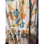 Roxy  Summer Dress Spaghetti Straps Floral Print Tiered Ruffles Small S Photo 2