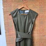 Modern Citizen  Pilar Faux Leather Dress in Olive Green size small Photo 5