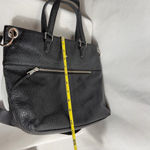 DKNY  Black Faux Leather Tote Bag Shoulder Crossbody Zippered Work Purse Photo 8