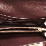 Coach Authentic metallic Crossgrain leather turnlock flap wristlet/Crosby Photo 13