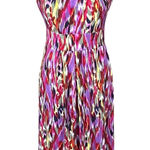 Wisp‎ Purple Sleeveless Maxi Dress Abstract Print Party Cocktail US 2 Photo 0