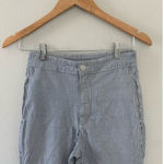 Free People  Blue White Striped Skinny Slim Leg Pants‎ Photo 1