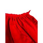 VTG Red Velvet Skirt High Waist Mid Length 1950s Style Zip Closure 12x19/US 0 Photo 2